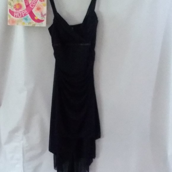 dots Black Vneck Dress NWT - Picture 2 of 8